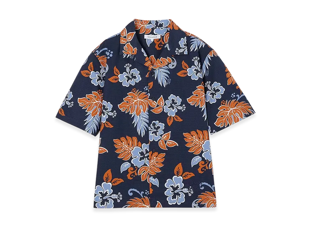 Maison Kitsune Resort Shirt "Deep Navy Design"