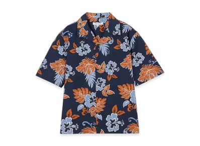 Maison Kitsune Resort Shirt "Deep Navy Design"