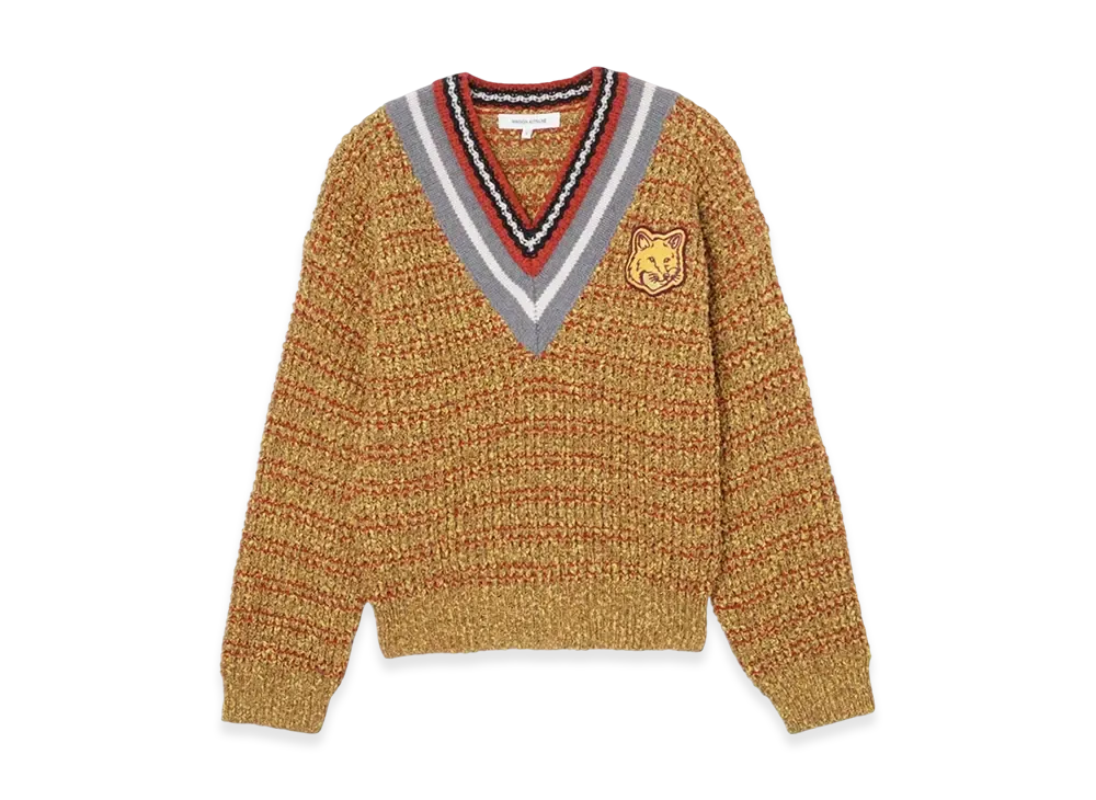 Maison Kitsune Bold Fox Head Crafty Comfort Jumper "Mustard"