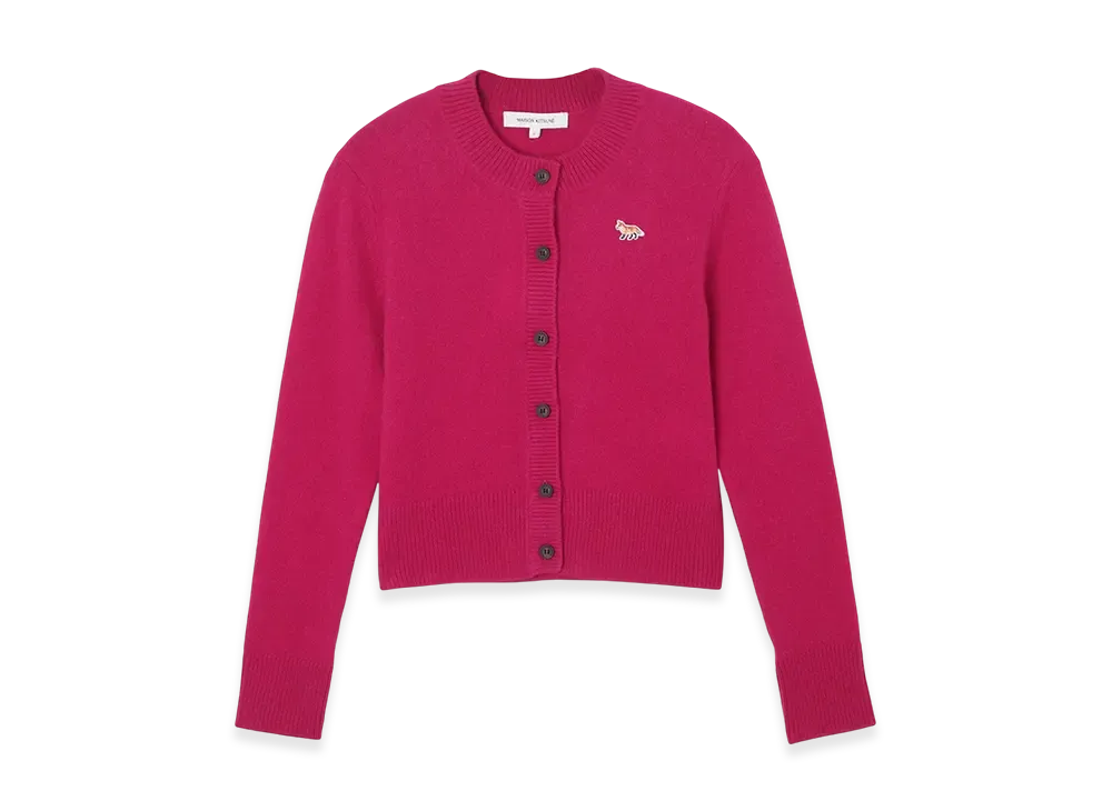 Maison Kitsune Baby Fox Patch Fit Cardigan "Fuchsia"
