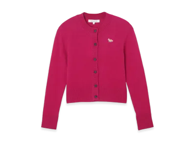 Maison Kitsune Baby Fox Patch Fit Cardigan "Fuchsia"
