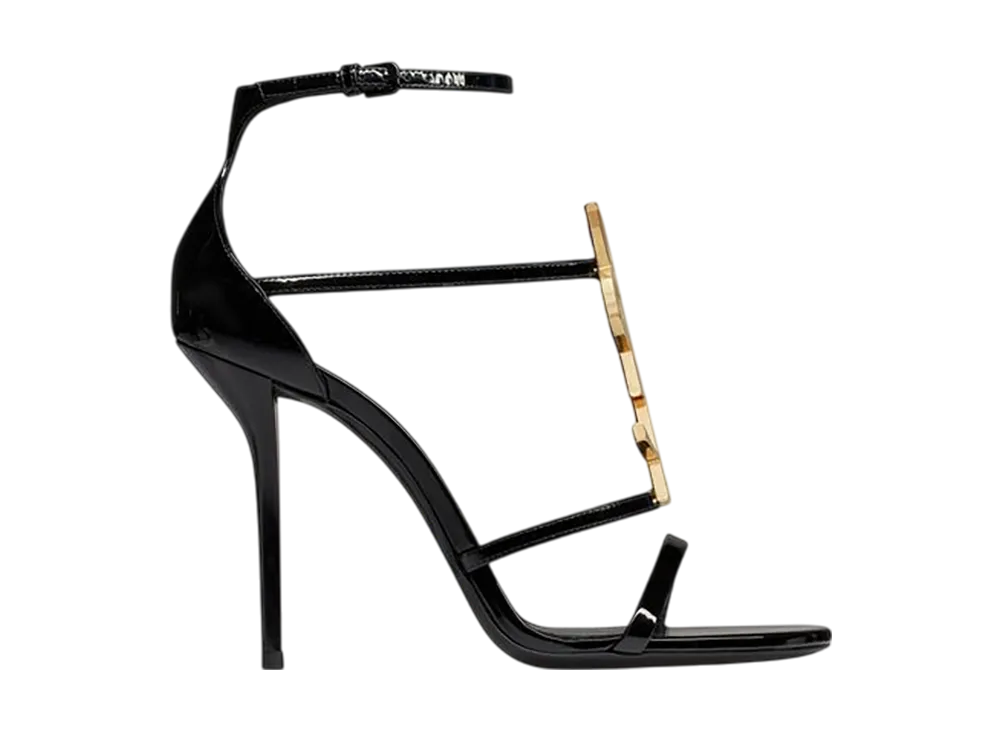 サンローラン ウィメンズ カサンドラ サンダル パテントレザー "ノワール"