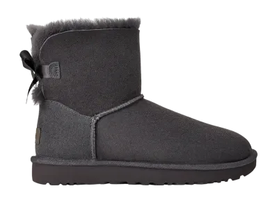 UGG Women's Mini Bailey Bow 2 "Obsidian"