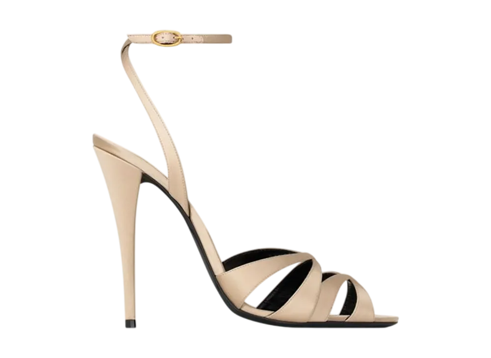 サンローラン ウィメンズ シャンデル サンダル サテンクレープ "ヌード"