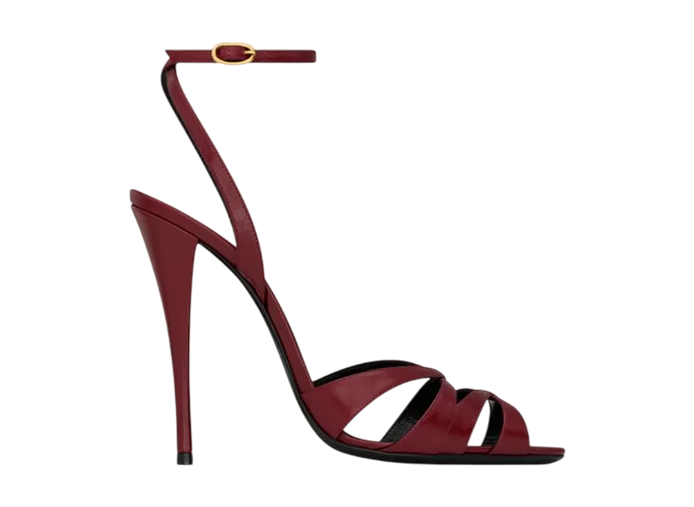 サンローラン ウィメンズ シャンデル サンダル スムースレザー "レッド