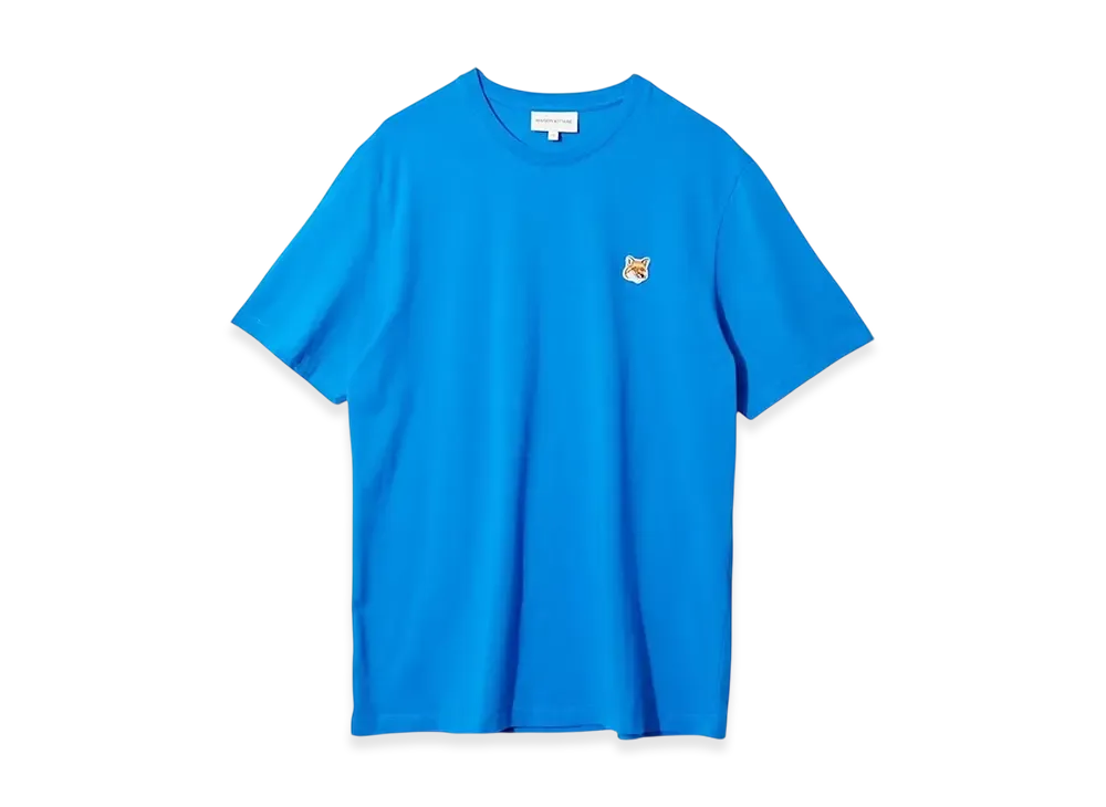 Maison Kitsune Fox Head Patch Regular T-shirt "Enamel Blue"