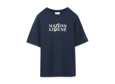 Maison Kitsune Flowers Comfort T-Shirt "Ink Blue"