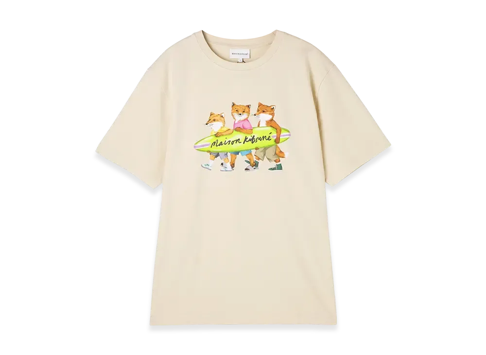 Maison Kitsune Surfing Fox Comfort T-shirt "Paper"