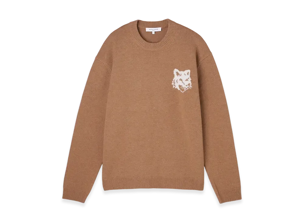 Maison Kitsune Fox Head Intarsia Comfort Jumper "Sequoia"