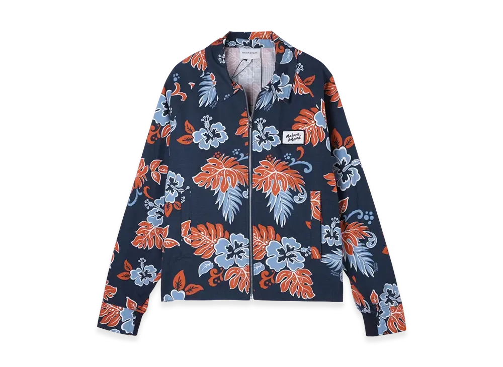 Maison Kitsune Zipped Blouson "Deep Navy Design"