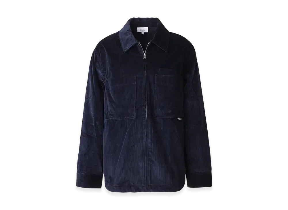 Maison Kitsune Zipped Overshirt "Navy"