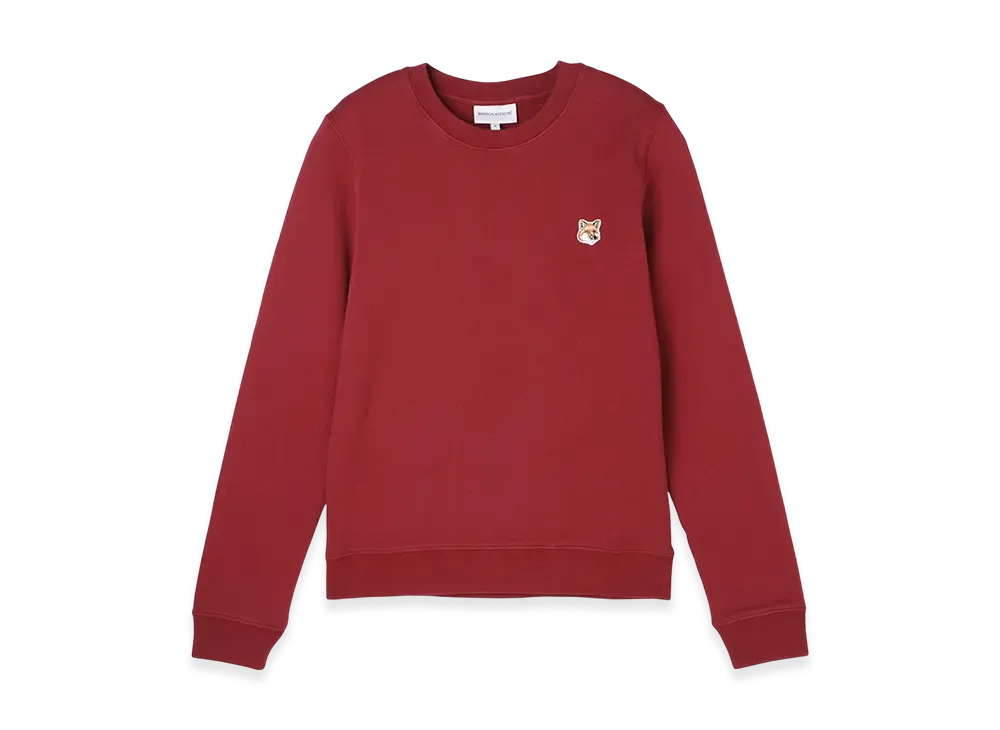 Maison Kitsune Women's Fox Head Patch Regular Sweatshirt "Brick Red"