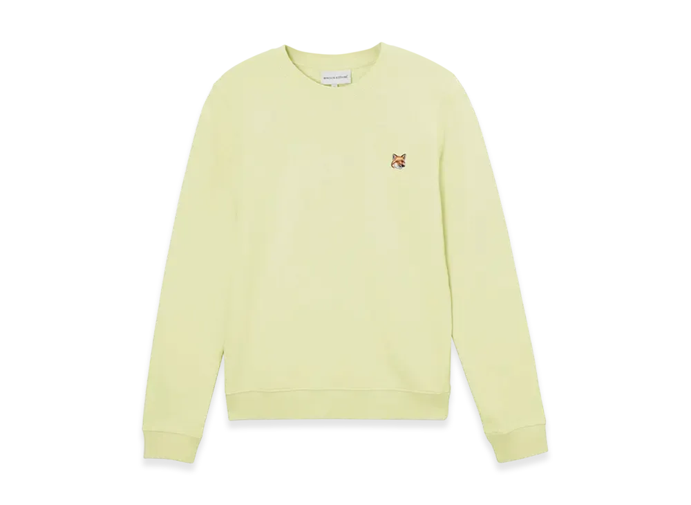Maison Kitsune Women's Fox Head Patch Regular Sweatshirt "Chalk Yellow"