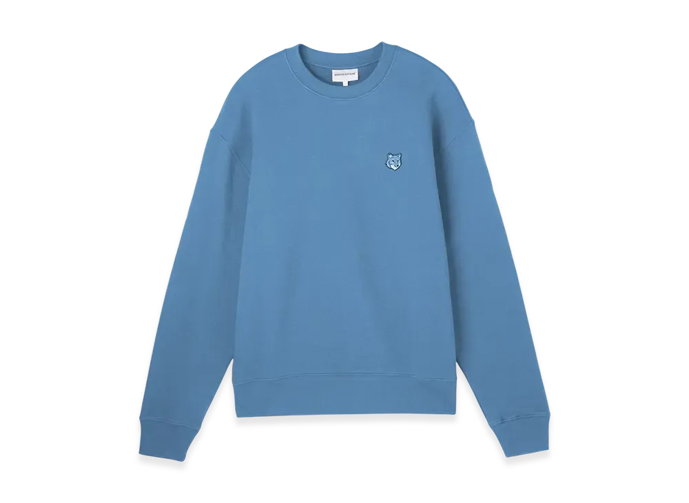 Maison Kitsune Bold Fox Head Patch Comfort Sweatshirt "Hampton Blue"