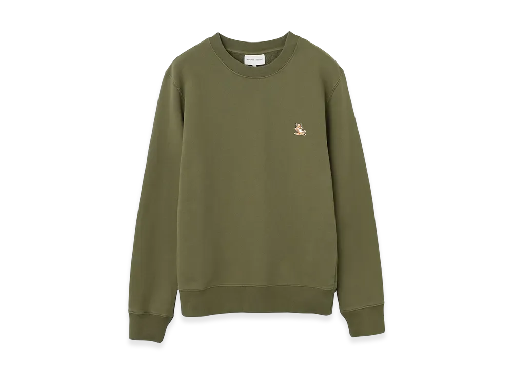 Maison Kitsune Chillax Patch Regular Sweatshirt "Military Green"