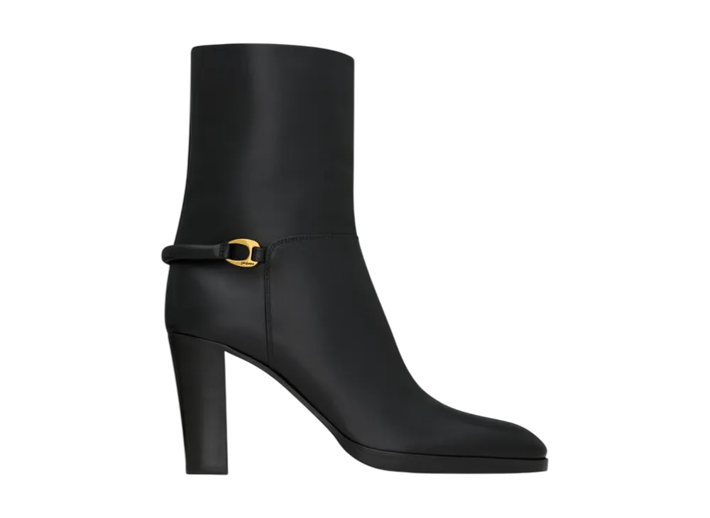 サンローラン ウィメンズ シュルピス ブーティー スムースレザー "ブラック"