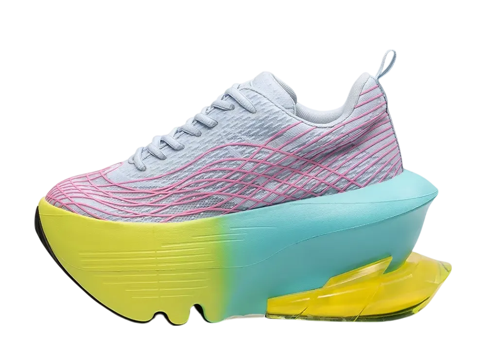 グラウンズ ジョグ ビジョン ダイナモ "パールブルーピンク/イエローアクア"