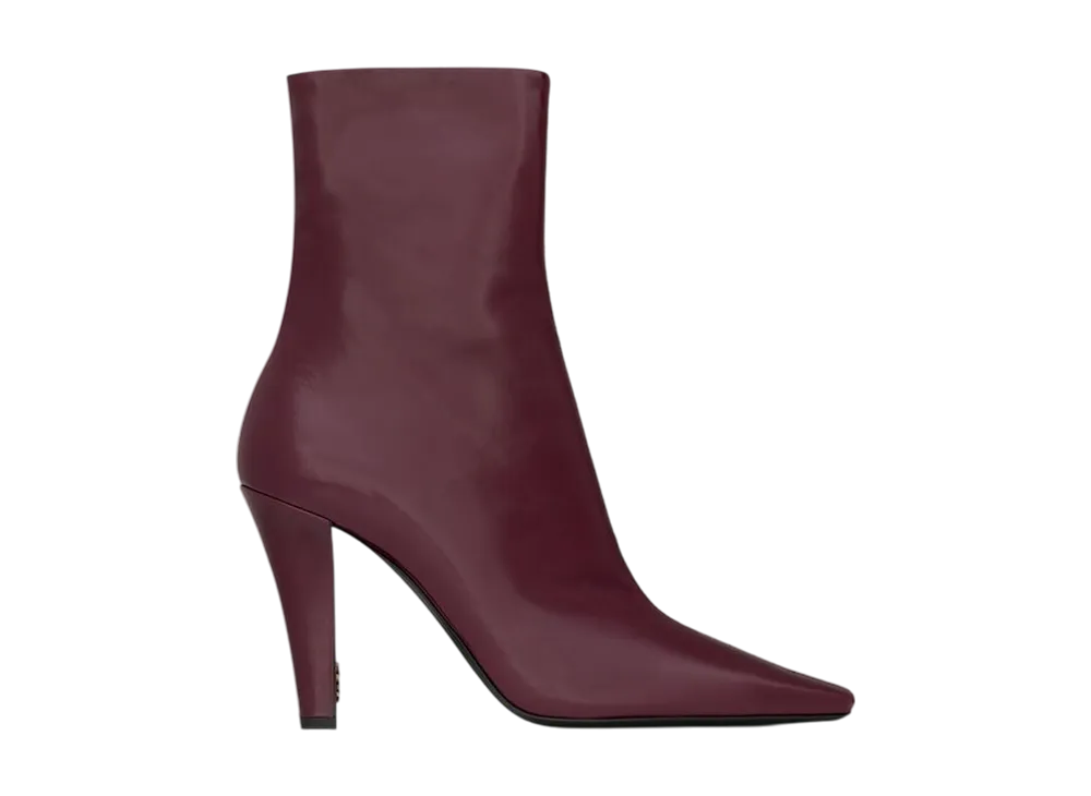 サンローラン ウィメンズ ジル ブーティー スムースレザー "ヴィンテージボルドー"