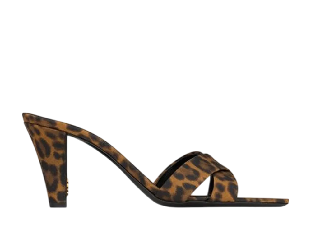 サンローラン ウィメンズ ジル ミュール レオパードグログラン "マントナトゥラーレ"