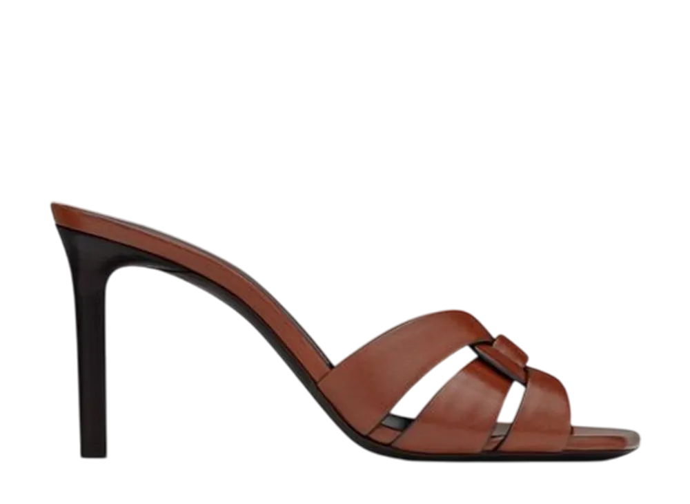 サンローラン ウィメンズ トリビュート ミュール スムースレザー "トフィー"