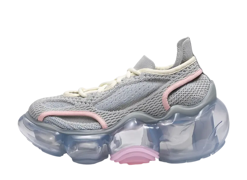 グラウンズ ウィメンズ ムーピー ニットオンニット "グレーピンク/アイスグレー"