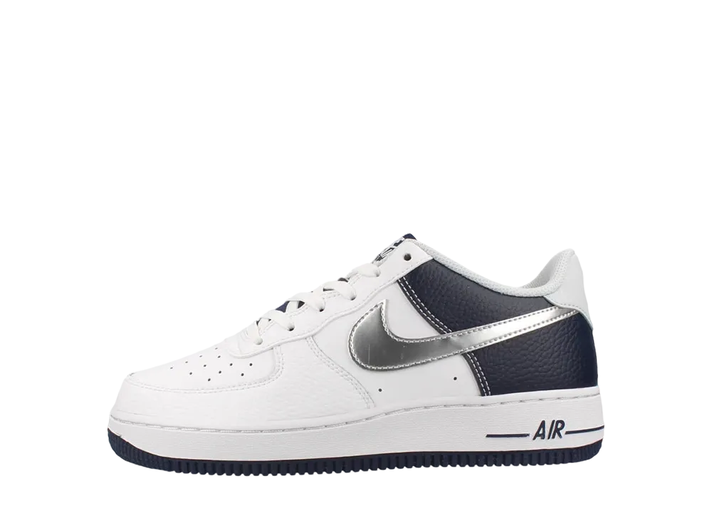 ナイキ GS エアフォース1 LV8 "ホワイト/ミッドナイトネイビー/ピュア" (キッズ)