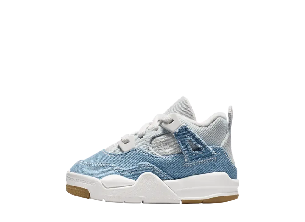 ナイキ TD エアジョーダン4 デニム "ウォーンブルー" (キッズ)