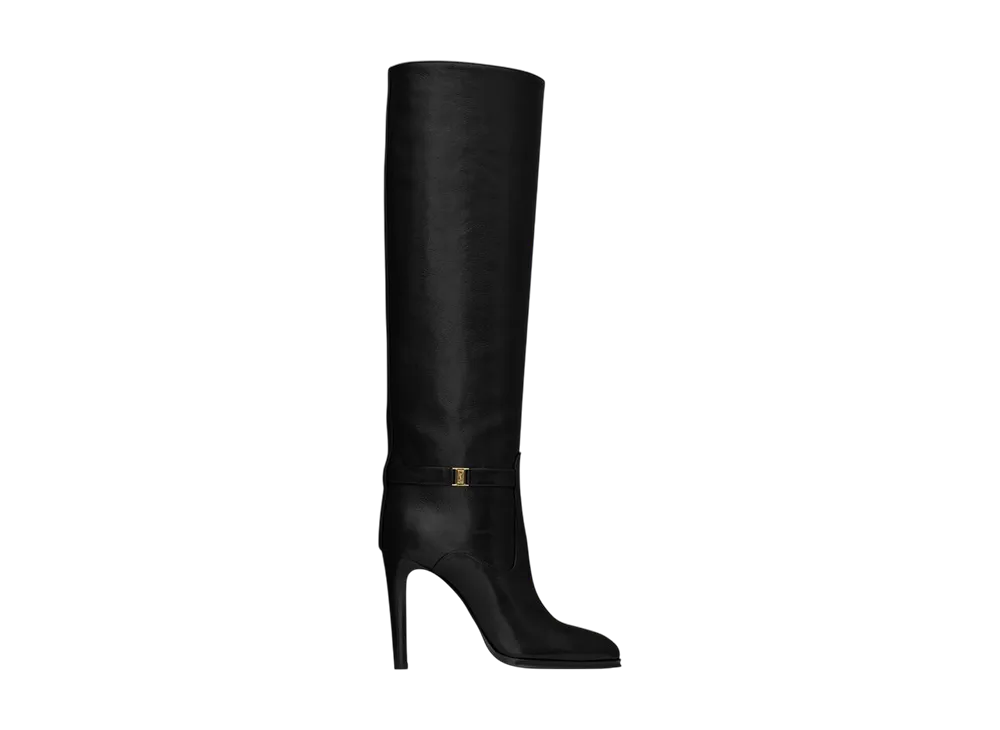 サンローラン ウィメンズ ディアンヌ ブーツ グレインレザー "ブラック"