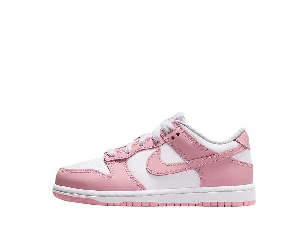 ナイキ PS ダンク ロー "ホワイト/ミディアムソフトピンク" (キッズ)