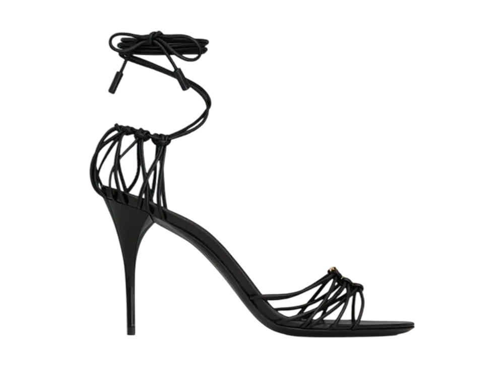 サンローラン ウィメンズ バビロン サンダル スムースレザー "ブラック"