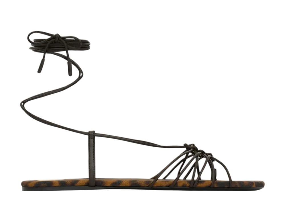 サンローラン ウィメンズ バビロン サンダル スムースレザー "イーグルブラウン"