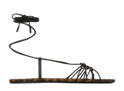 Saint Laurent Women's Babylone Sandals Smooth Leather "Eagle Brown"