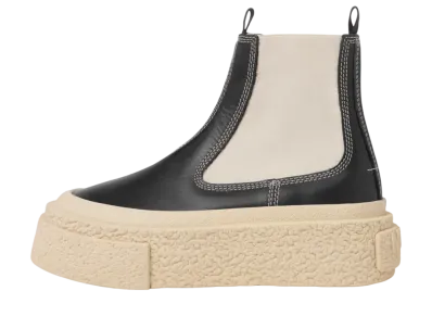 MM6 Maison Margiela Women's Leather Ankle Boots "Black"