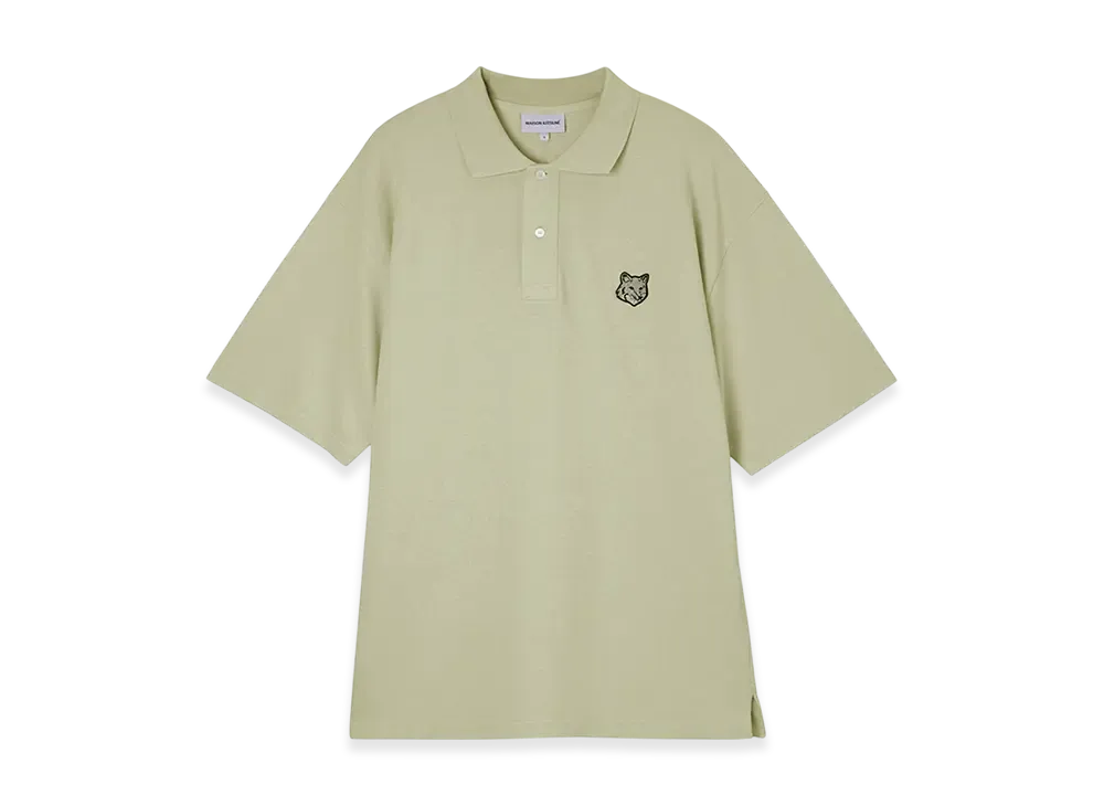 Maison Kitsune Bold Fox Head Patch Oversize Polo "Canvas"