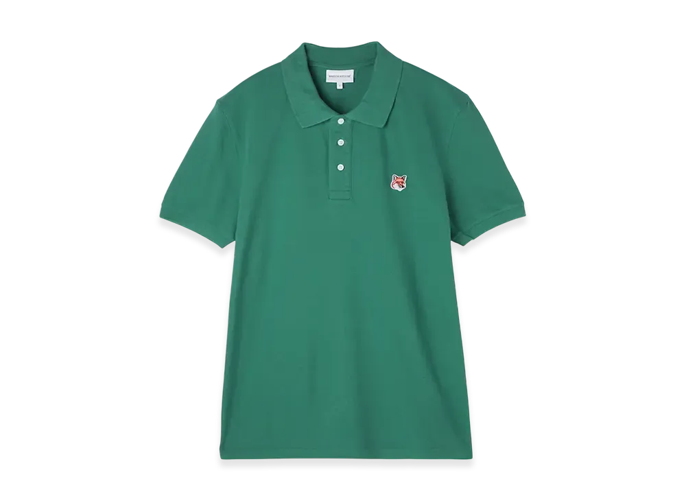 Maison Kitsune Fox Head Patch Regular Polo "Pine"