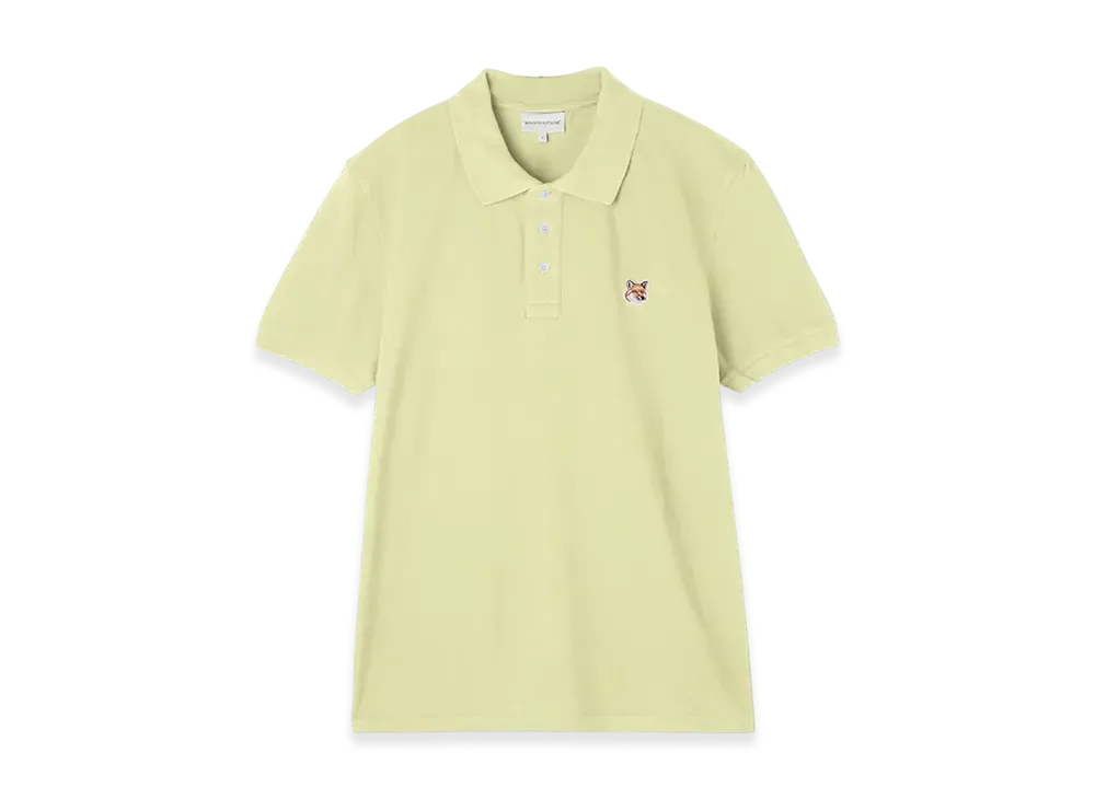 Maison Kitsune Fox Head Patch Regular Polo "Chalk Yellow"