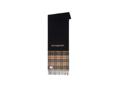 Burberry Reversible Check Cashmere Scarf "Archive Beige/Black"