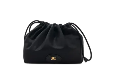 Burberry Reversible Horseshoe Drawstring Pouch "Black"