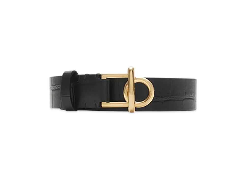 Burberry Leather Rocking Horse Belt "Black"