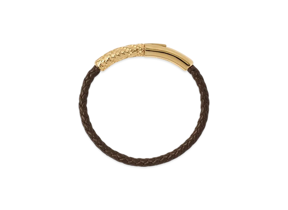 Burberry Leather Check Bracelet "Gold/Military"