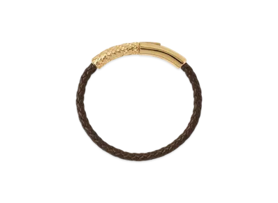 Burberry Leather Check Bracelet "Gold/Military"