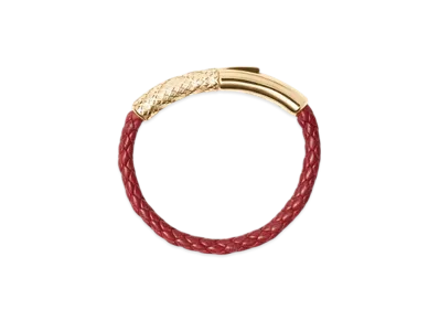 Burberry Leather Check Bracelet "Gold/Rust"