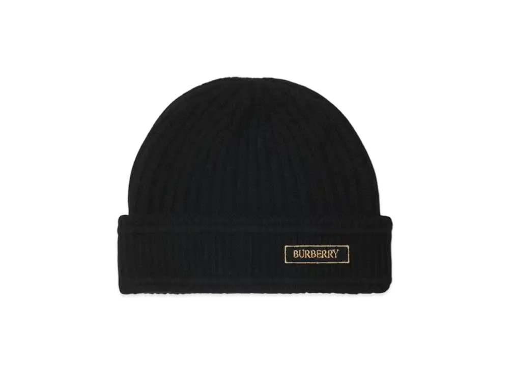 Burberry Logo Wool Beanie "Black"