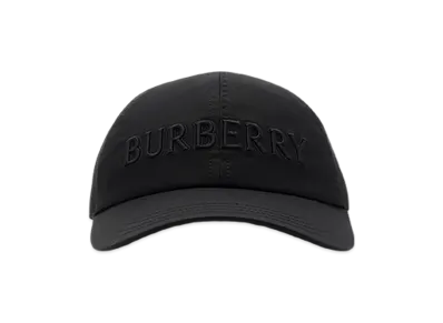 Burberry Logo Gabardine Baseball Cap "Black"
