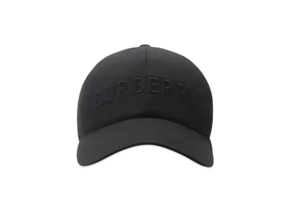 Burberry Logo Gabardine Baseball Cap "Black"