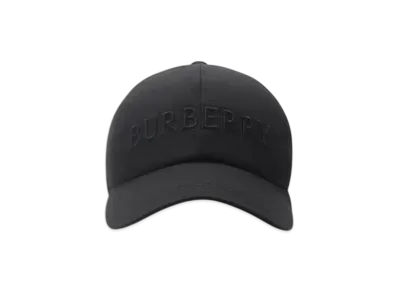 Burberry Logo Gabardine Baseball Cap "Black"
