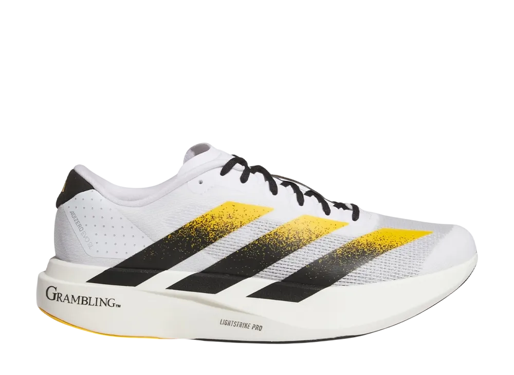 Grambling State Tigers × adidas Adizero EVO SL "Cloud White/Core Black/Team Colleg Gold"