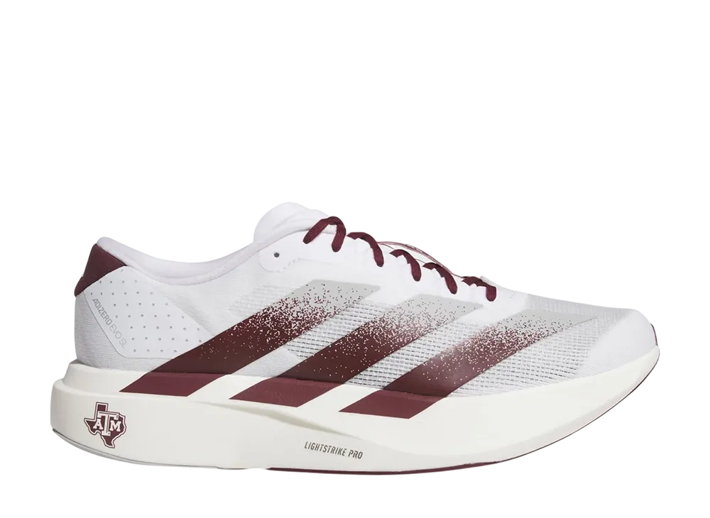 テキサスA&Mアギーズ × アディダス アディゼロ エヴォ SL "クラウドホワイト/チームマルーン/ストーン"