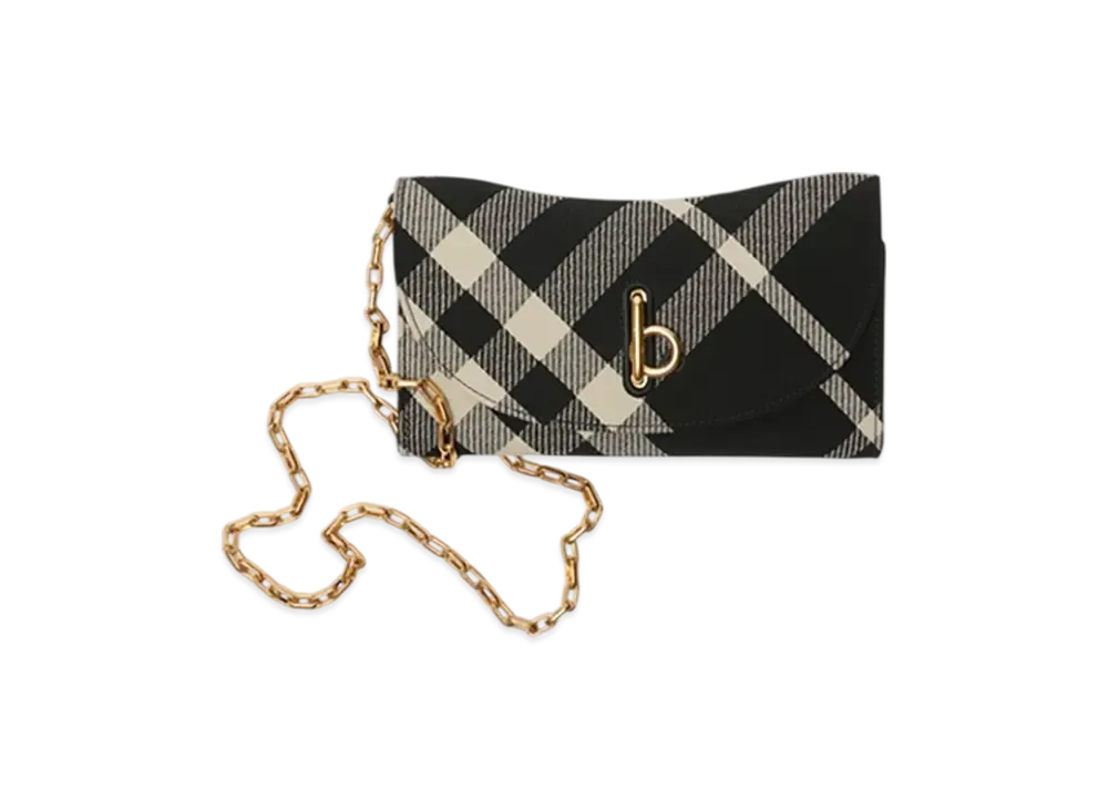Burberry Rocking Horse Chain Strap Wallet "Black/Calico"