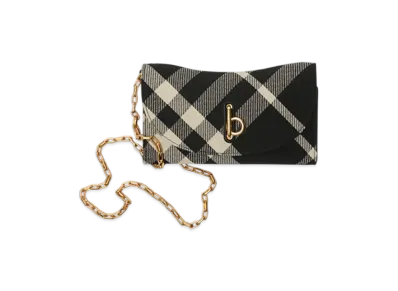 Burberry Rocking Horse Chain Strap Wallet "Black/Calico"